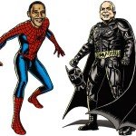 Obama as Spiderman & McCain as Batman
